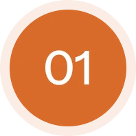 Number 01 in orange circle