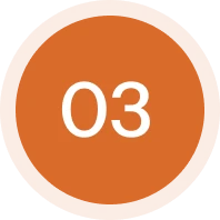 Orange circle with number three
